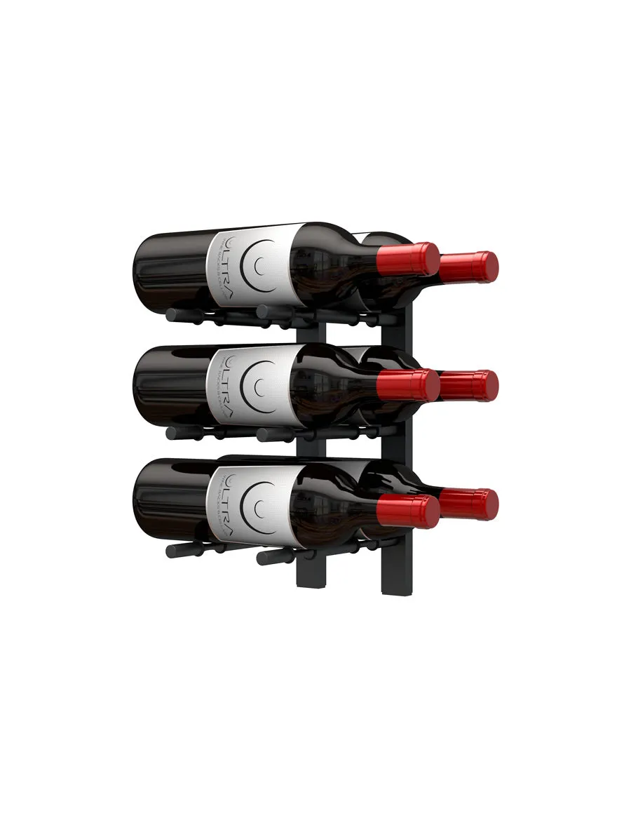 HZ Wall Rails - 1FT Metal Wine Rack (3 To 9 Bottles)