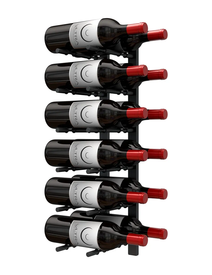 HZ Wall Rails - 2FT Metal Wine Rack (6 To 18 Bottles)