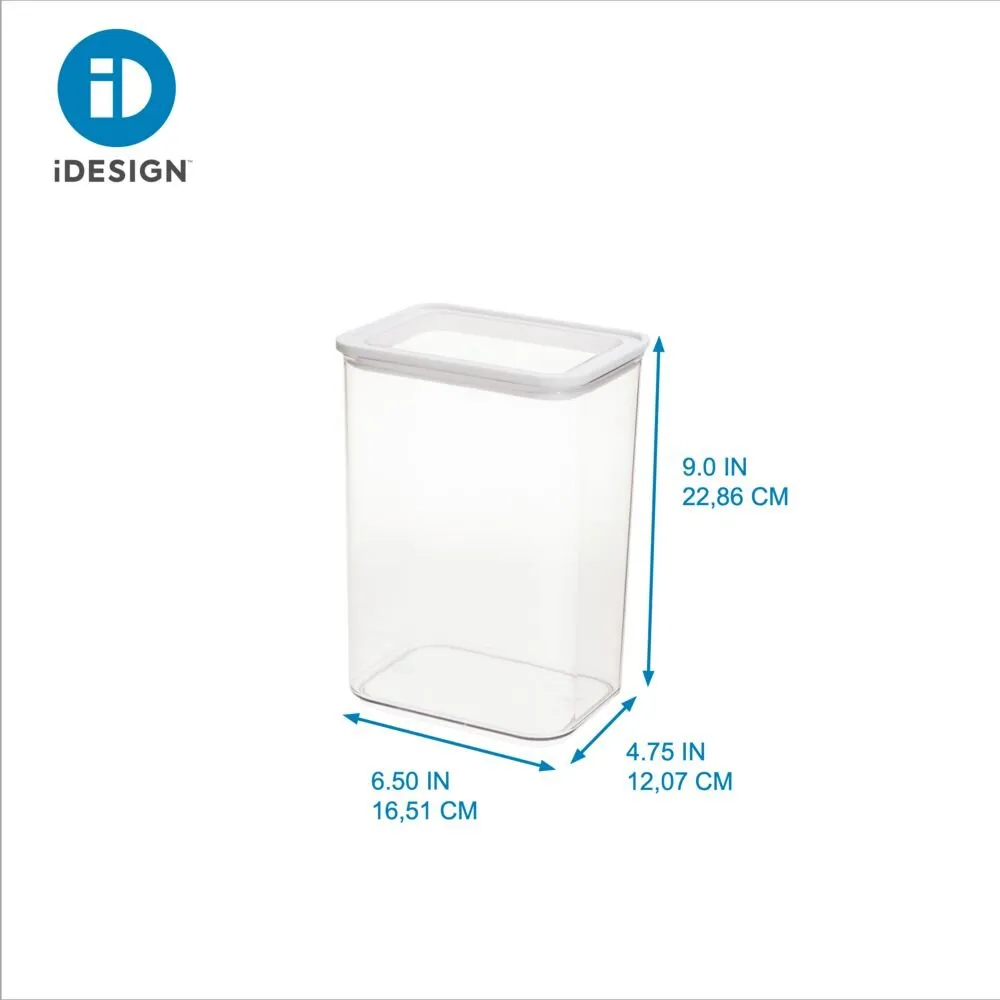 iDesign Recycled Clear Stackable Kitchen Airtight Storage Canister