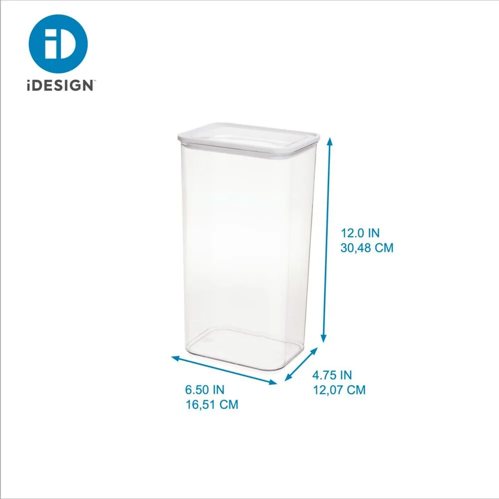 iDesign Recycled Clear Stackable Kitchen Airtight Storage Canister