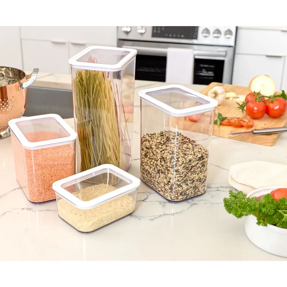 iDesign Recycled Clear Stackable Kitchen Airtight Storage Canister