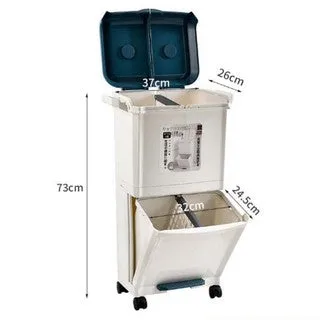 Japanese Style Garbage Bins / Waste Segregator 40L