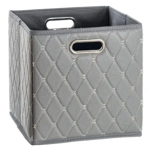 Leather Basket, Gray (Wholesale)