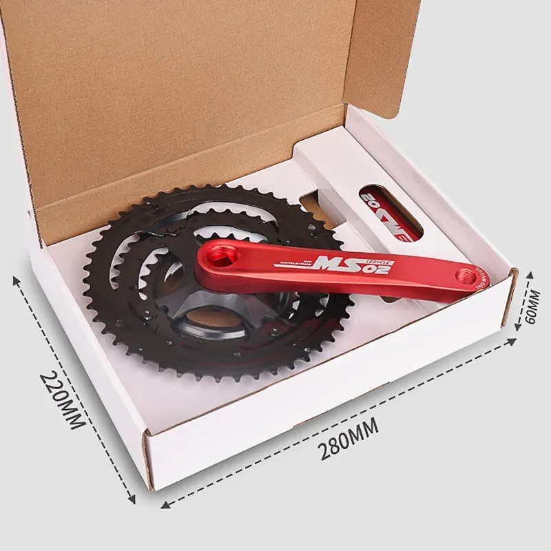 Lebycle Bike Crank mtb mountain bike 24-34-42T Bicycle Crankset 170mm aluminum alloy crank square hole Chainwheel