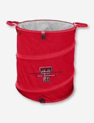 Logo Texas Tech Collapsible 3-in-1 Red Trash Bin / Hamper / Cooler