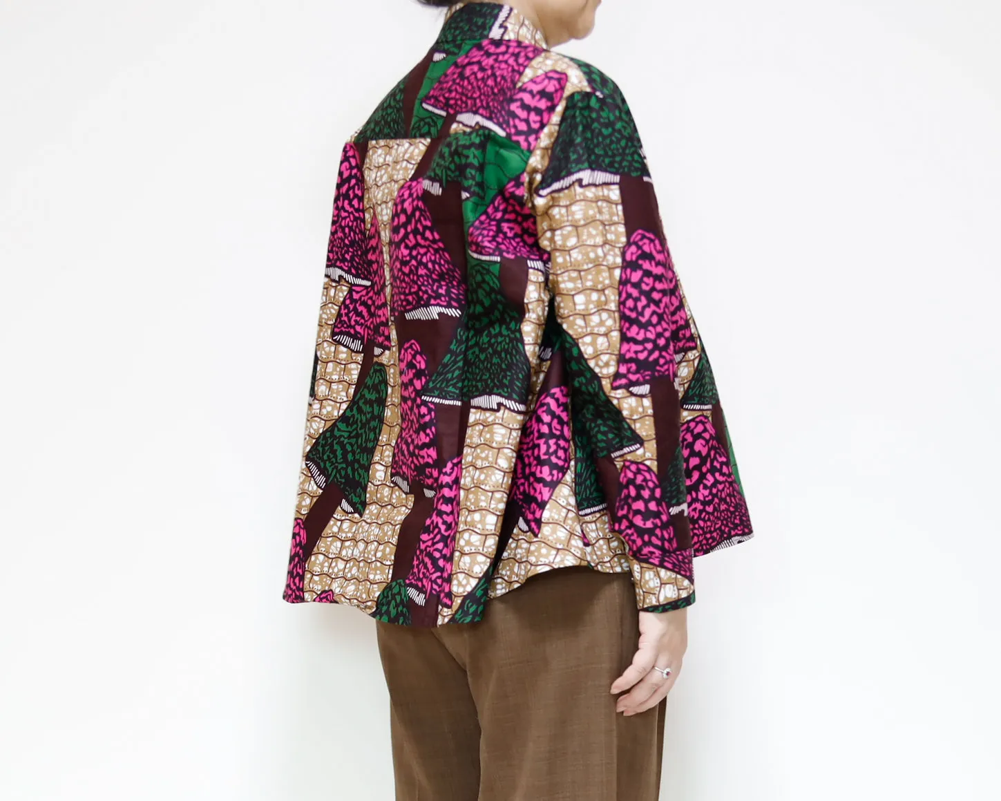 <T17J-019> AFRICAN PRINTED FRONT TUCK Shirt