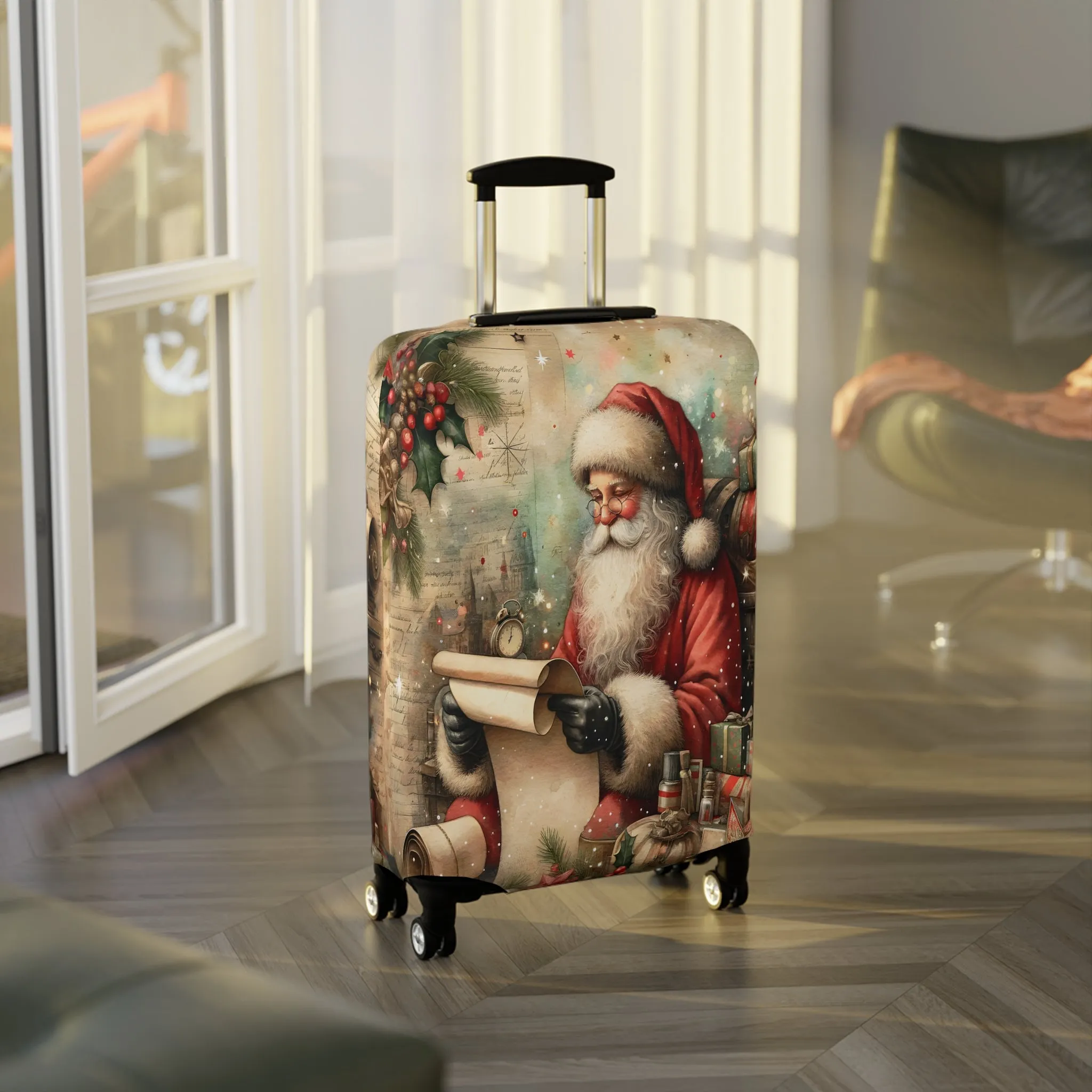 Luggage Cover, Christmas, Vintage Santa, awd-1479