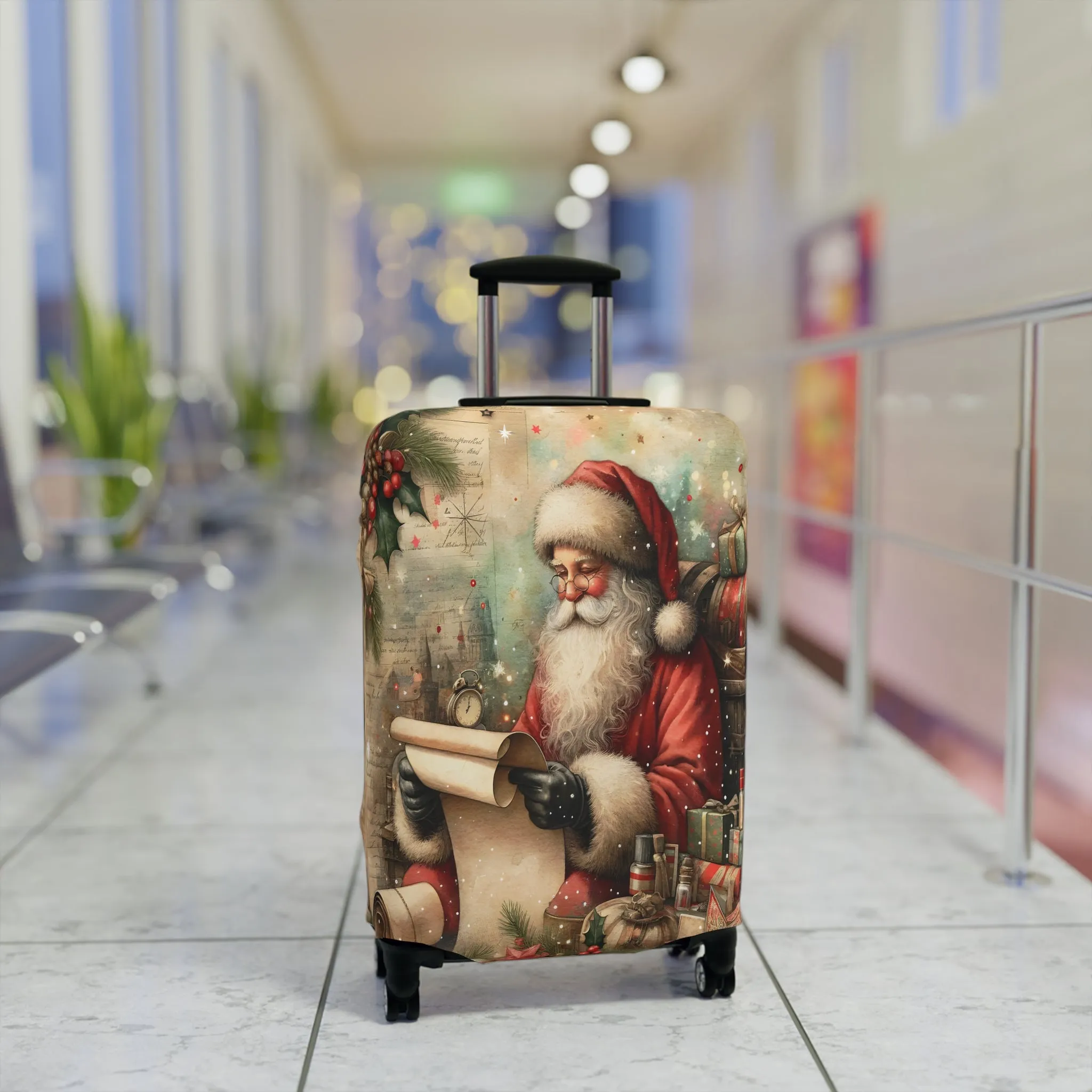 Luggage Cover, Christmas, Vintage Santa, awd-1479