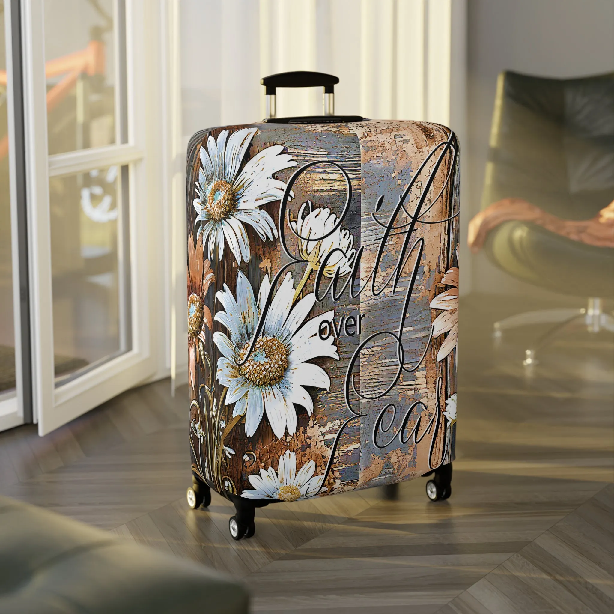 Luggage Cover, Faith over Fear, awd-1668