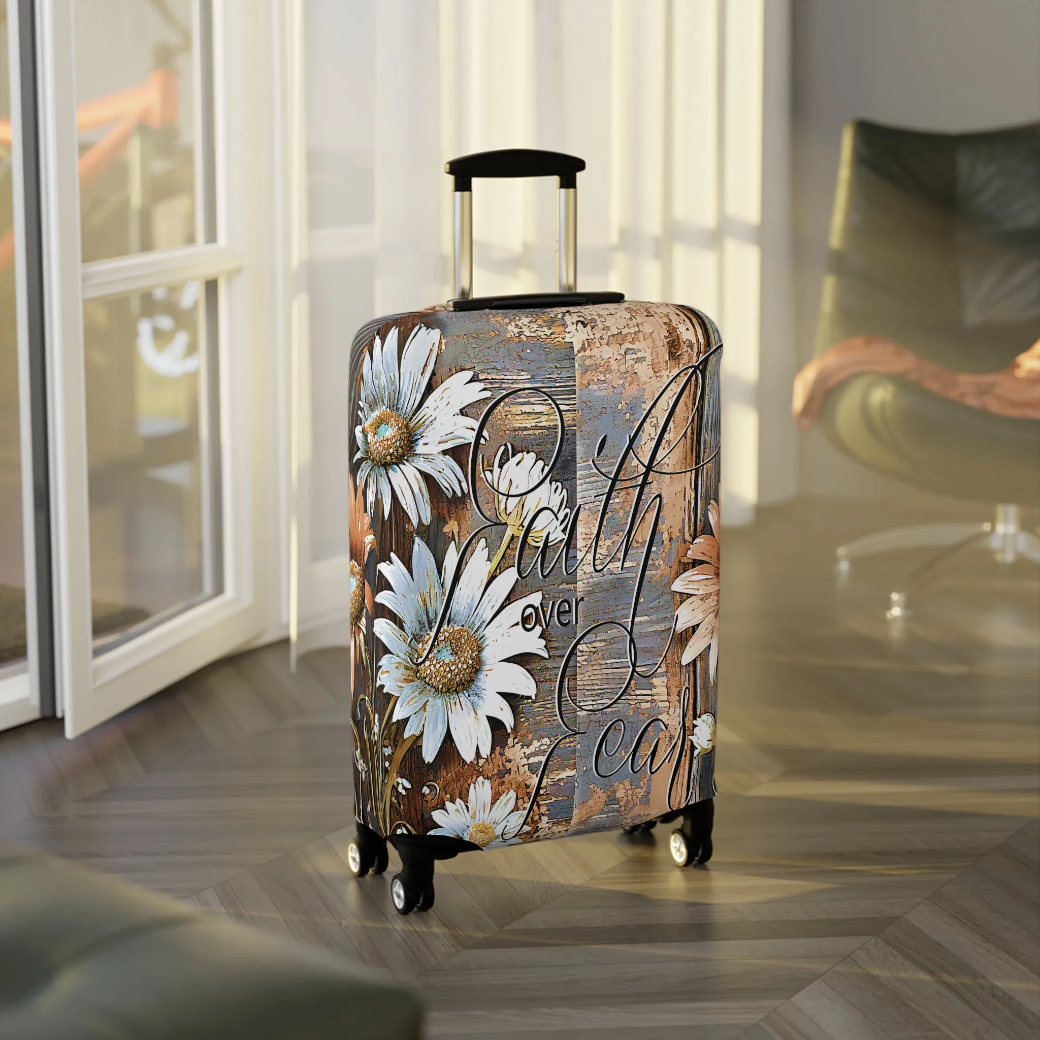 Luggage Cover, Faith over Fear, awd-1668