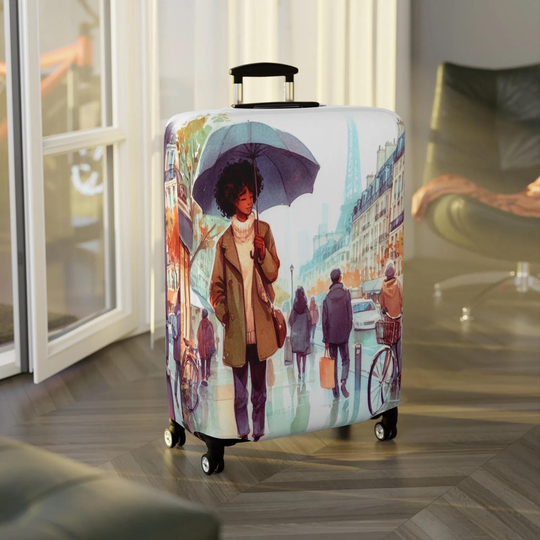 Luggage Cover, Just a Girl Who loves Travelling, awd-2111