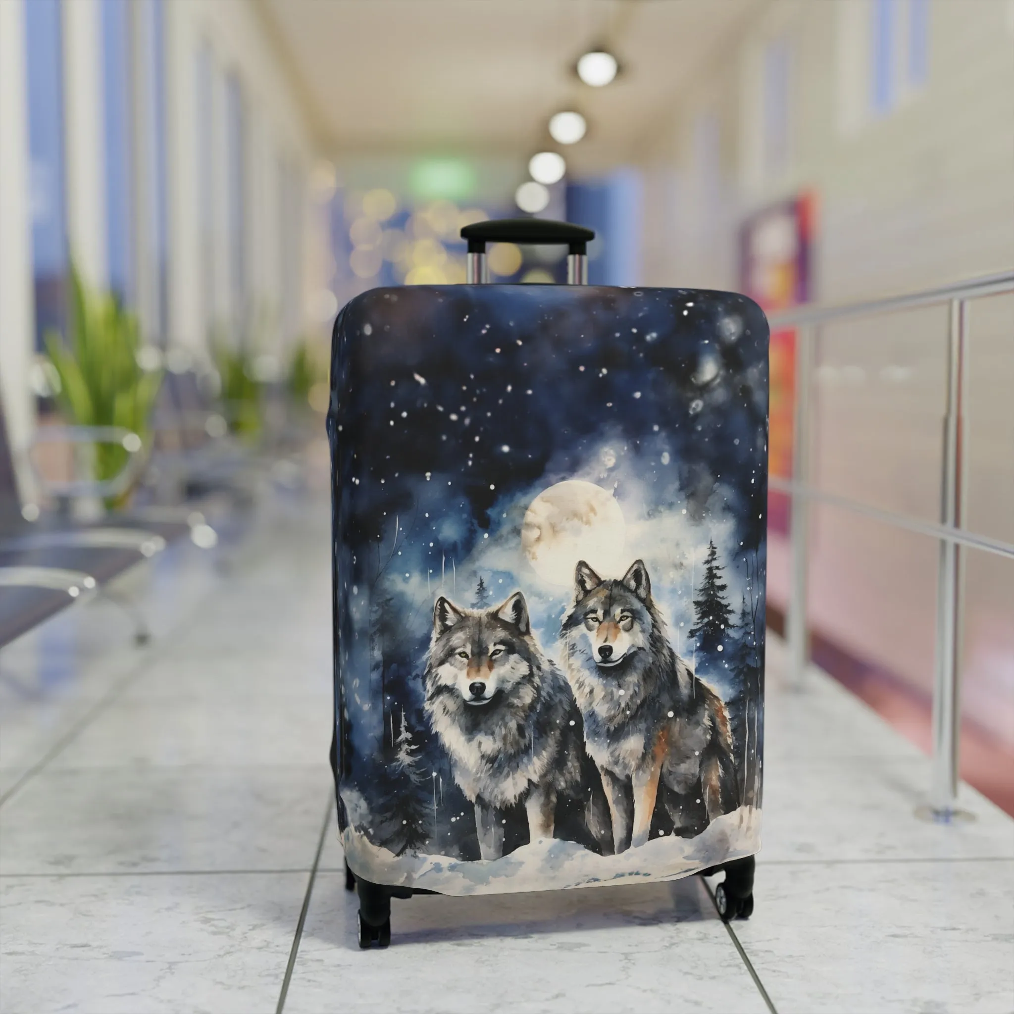 Luggage Cover, Wolves, awd-565