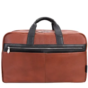 McKlein 21" Leather Two-tone Dual-Compartment Laptop Carry-All Duffel