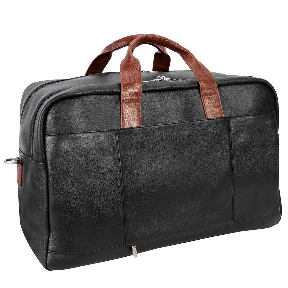 McKlein 21" Leather Two-tone Dual-Compartment Laptop Carry-All Duffel