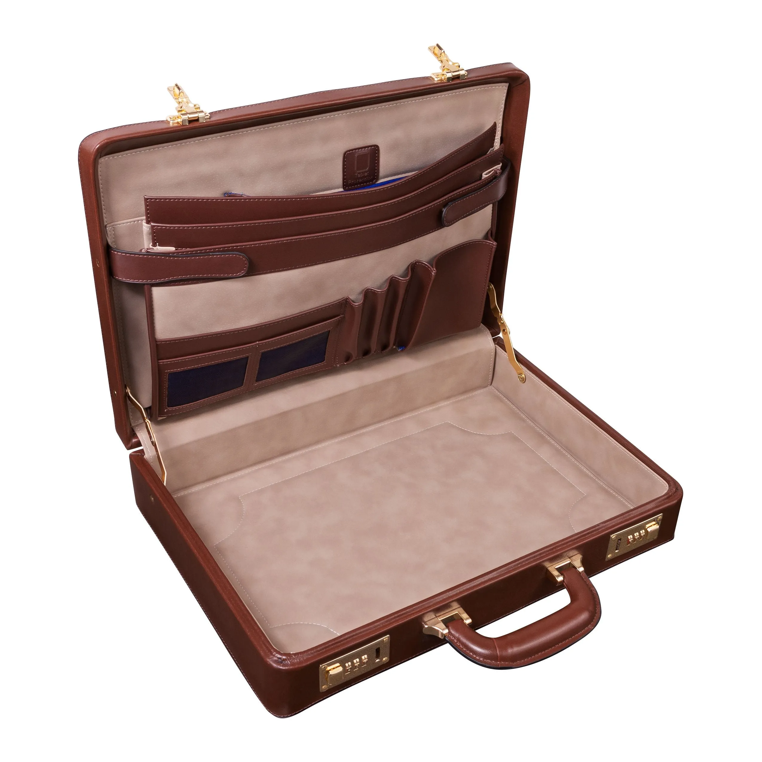 McKlein USA Reagan Leather Attache Case Assorted Colors