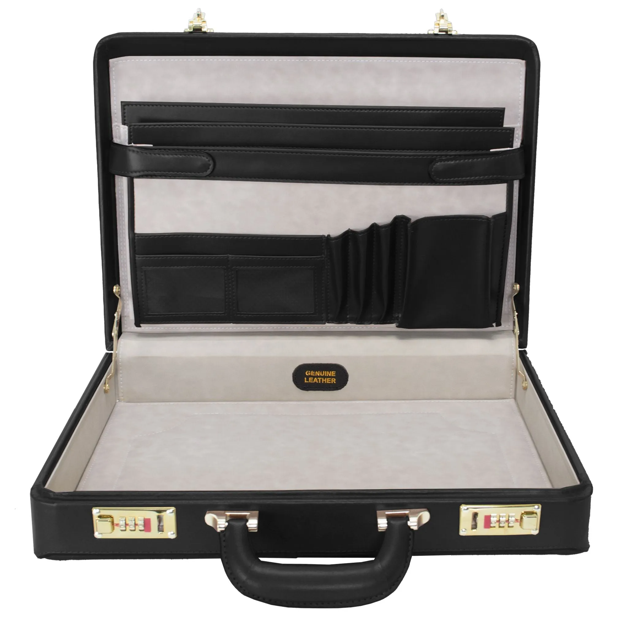 McKlein USA Reagan Leather Attache Case Assorted Colors