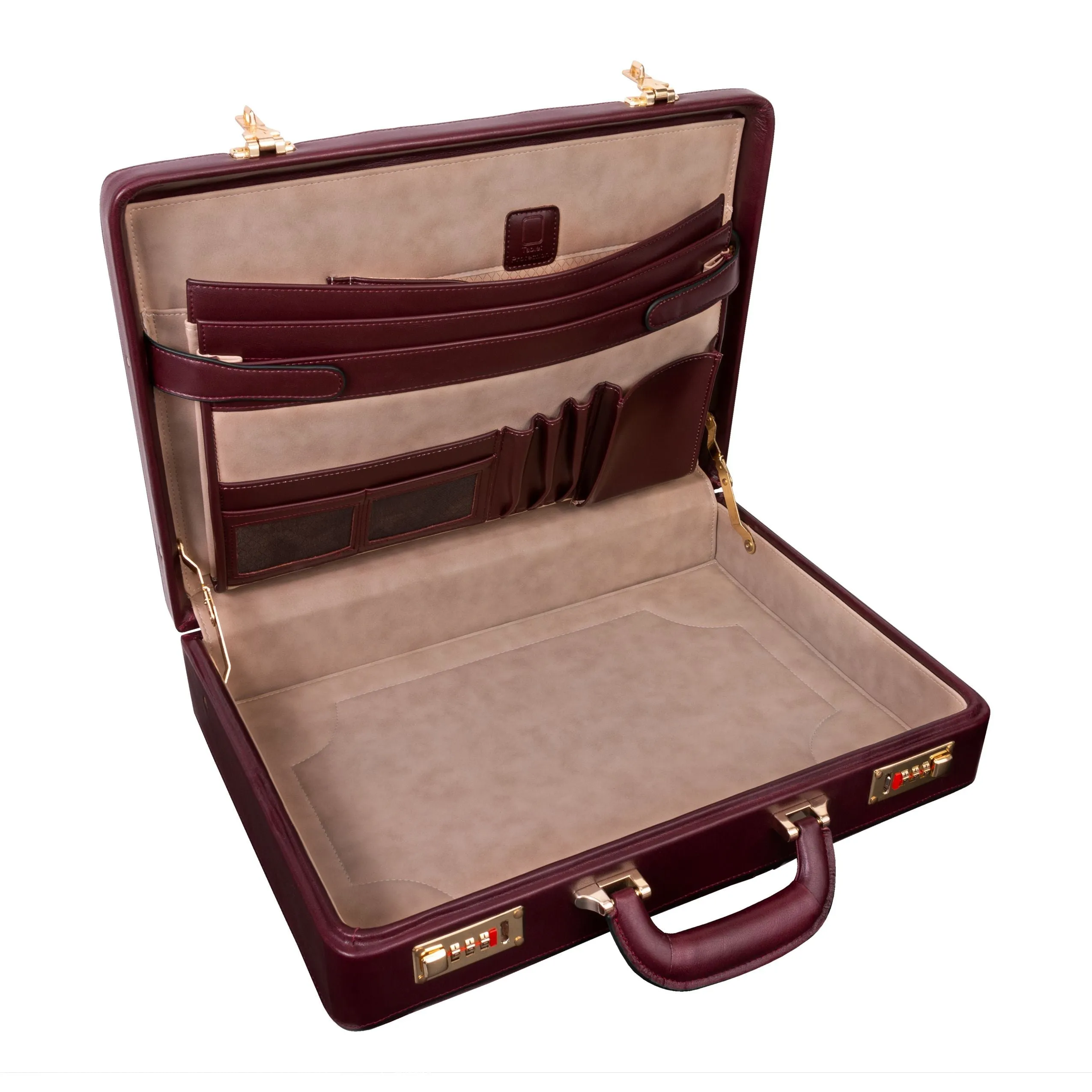 McKlein USA Reagan Leather Attache Case Assorted Colors