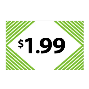 Merchandising Fixture - $1.99 Retail Tag 25 Per Pack 978320