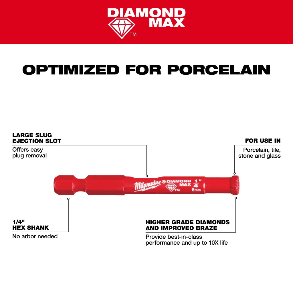 Milwaukee 3/8" Diamond Max Hole Saw