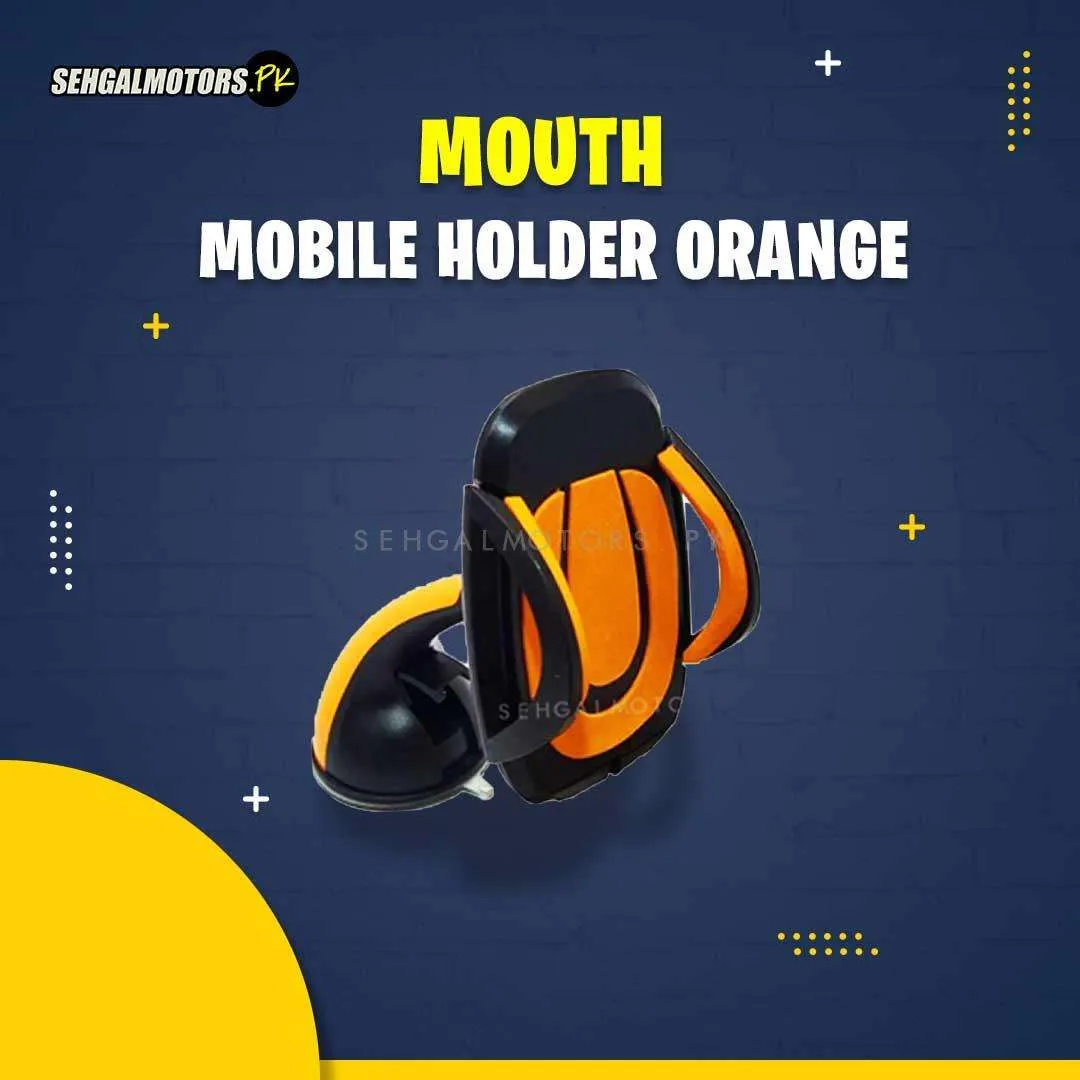 Mouth Mobile Holder Orange - Phone Holder | Mobile Holder | Car Cell Mobile Phone Holder Stand