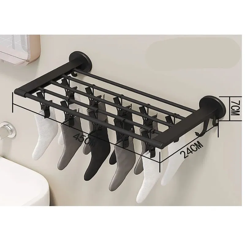 Multi-Functional Wall Mounted Towel Hanger Holder Rack F49-8-1099 White