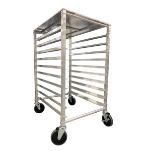 Nella 10-Tier Aluminum Half Size Bun Pan Rack with Solid Top - ALRKWP10