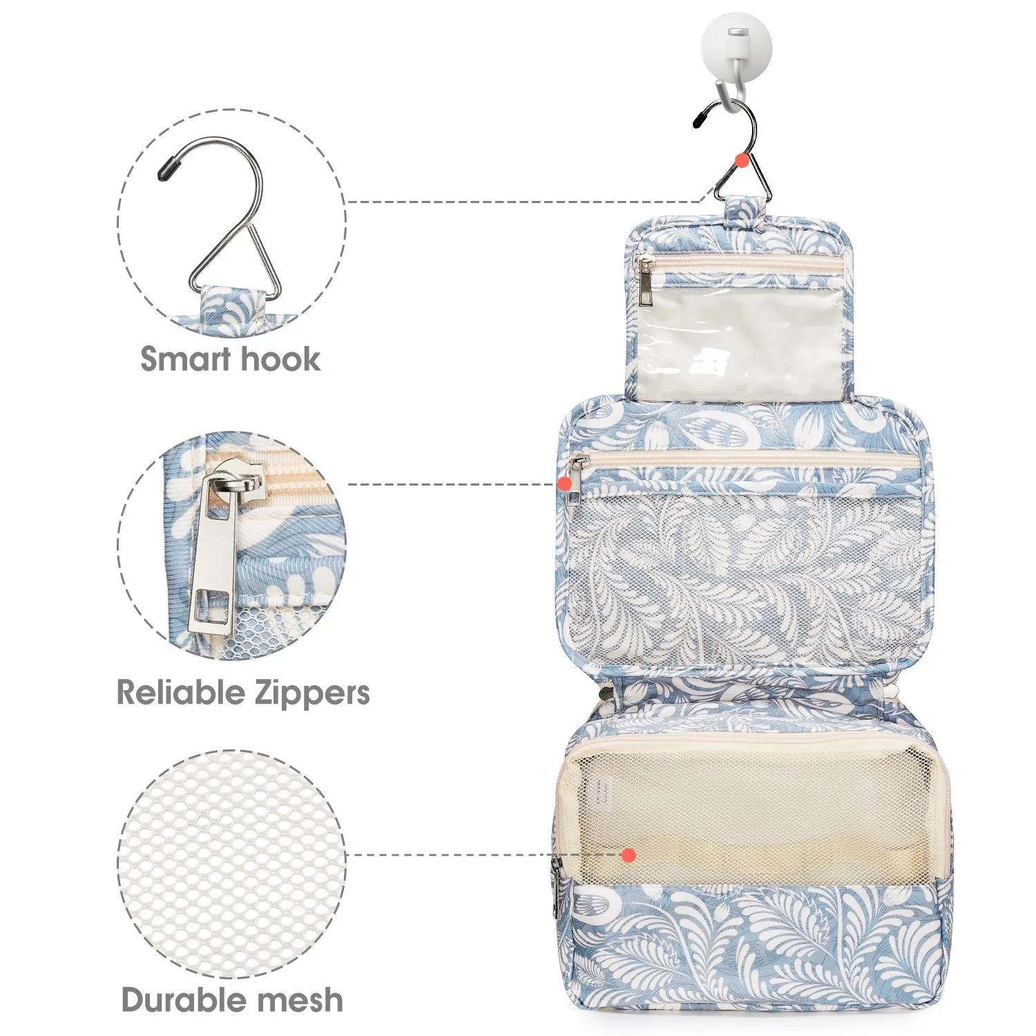 NW18011114 Hanging Travel Toiletry Bag Organizer