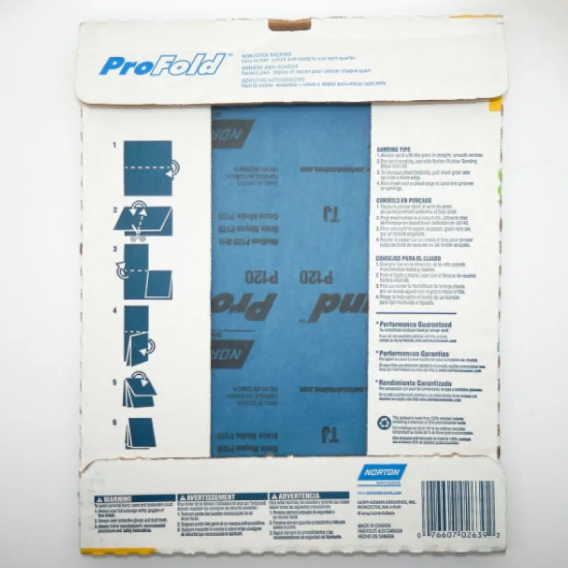 Pack of 20 Norton ProSand 9" x 11 120G Sanding Sheets 07660768172