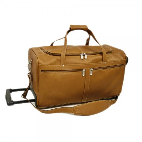 Piel Leather 22" Duffel On Wheels Assorted Colors