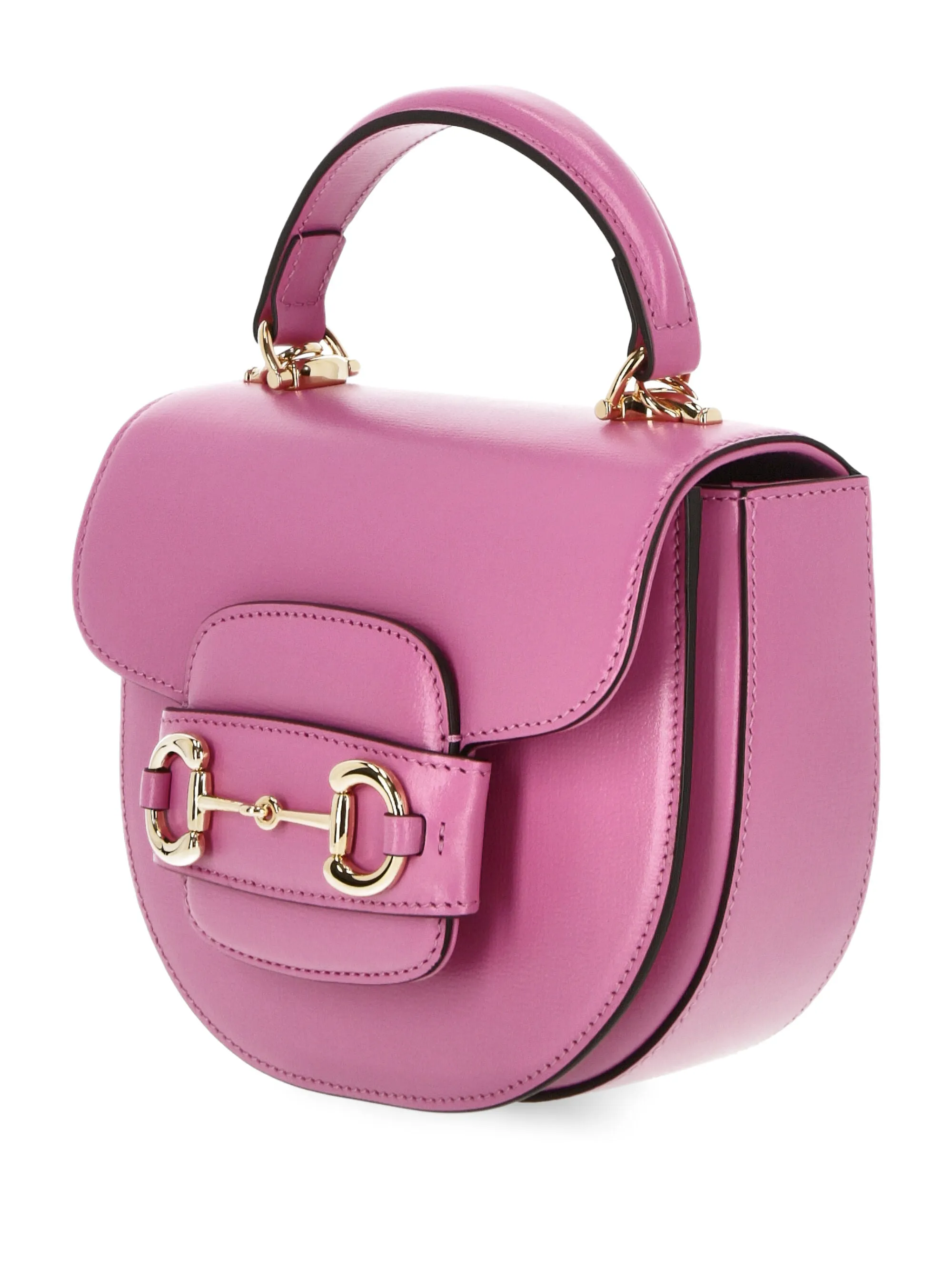 Pink Calf Leather Foldover Bag