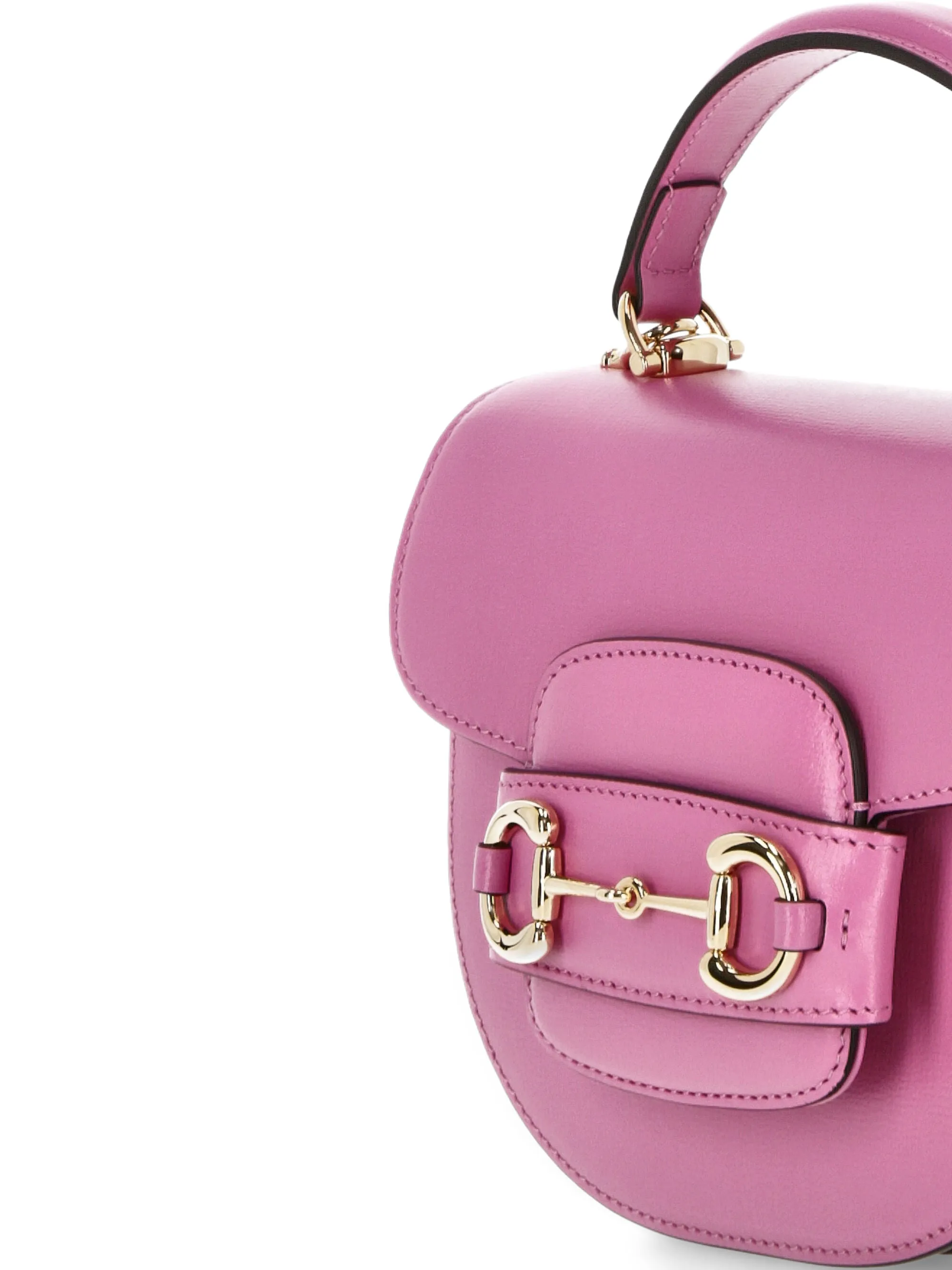 Pink Calf Leather Foldover Bag