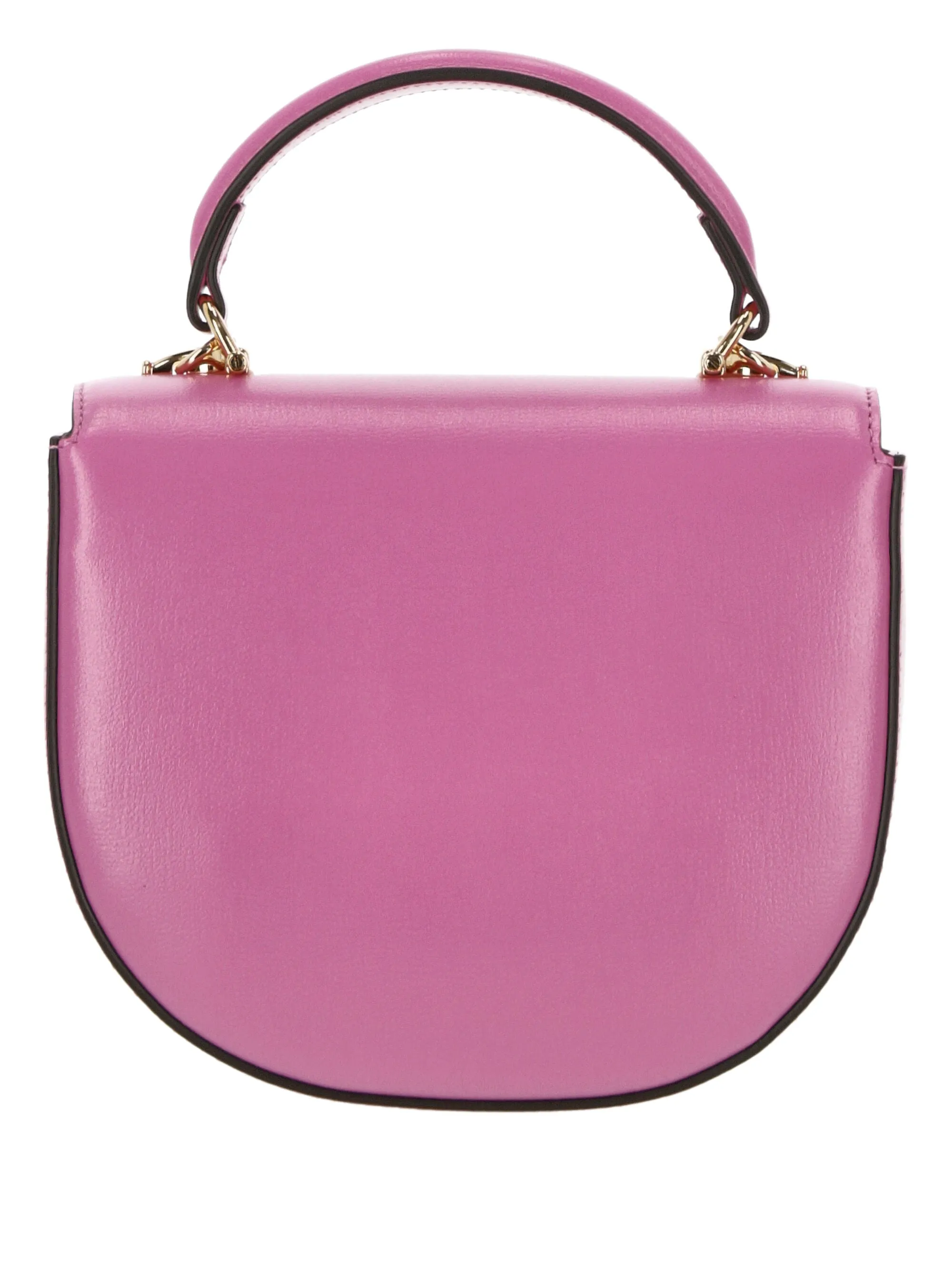 Pink Calf Leather Foldover Bag