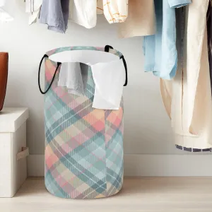 Plaid Fodlable Laundry Basket