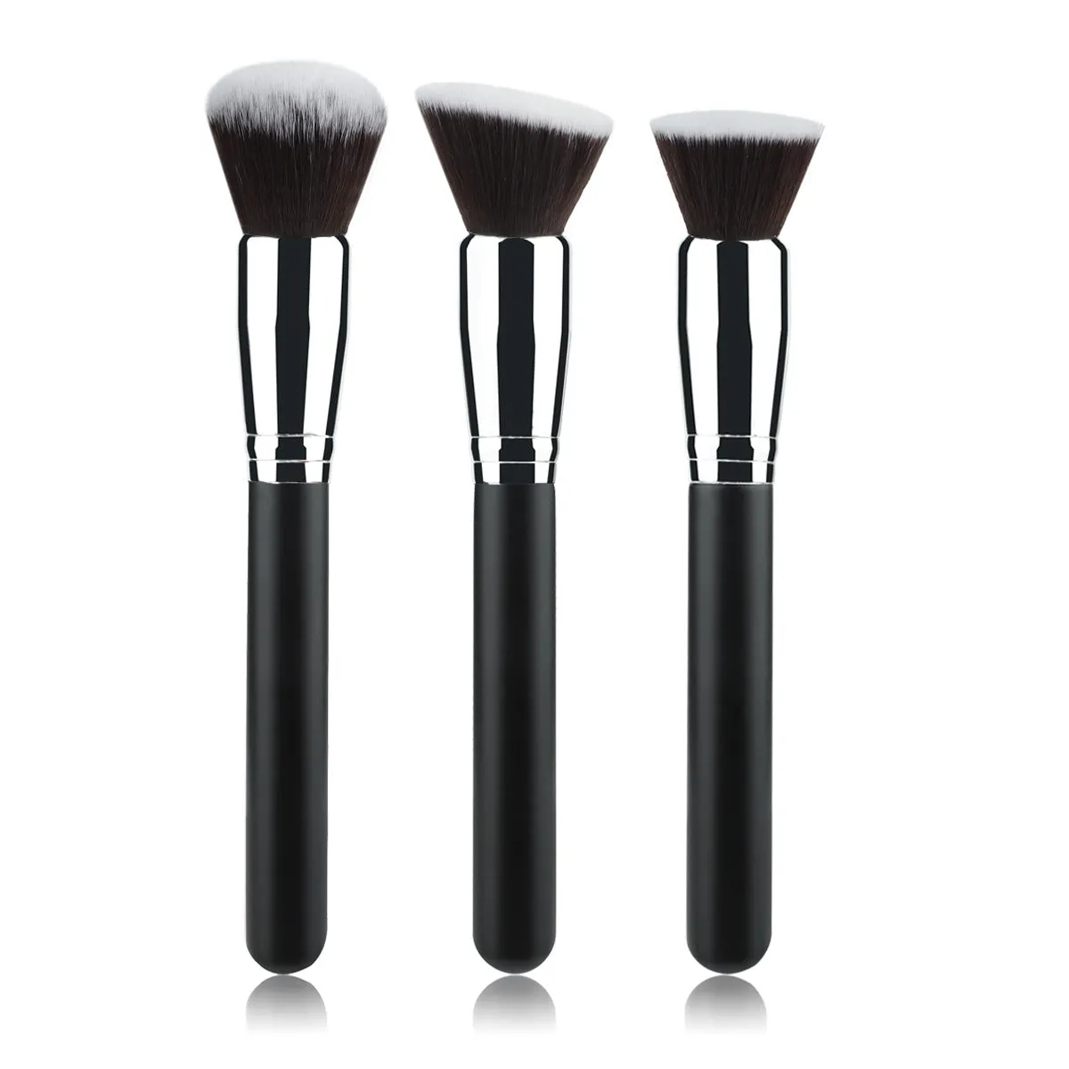 Popular single bb cream makeup brush round head loose powder brush flat head foundation brush oblique head contour brush