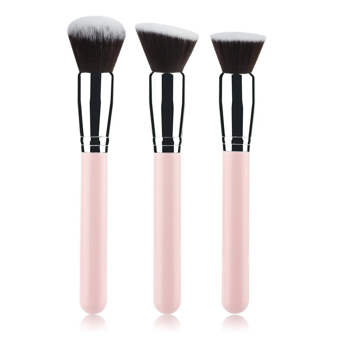 Popular single bb cream makeup brush round head loose powder brush flat head foundation brush oblique head contour brush