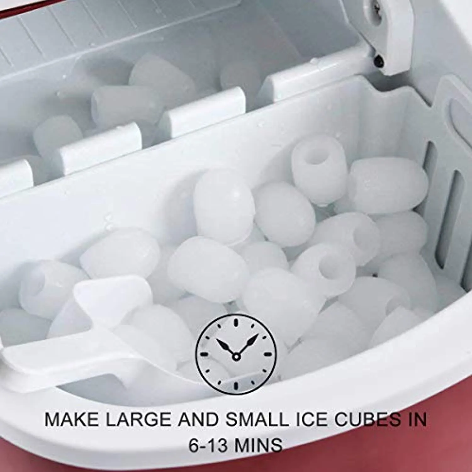 Portable & Compact Ice Maker Machine, Ice Cubes Ready in 6 Mins