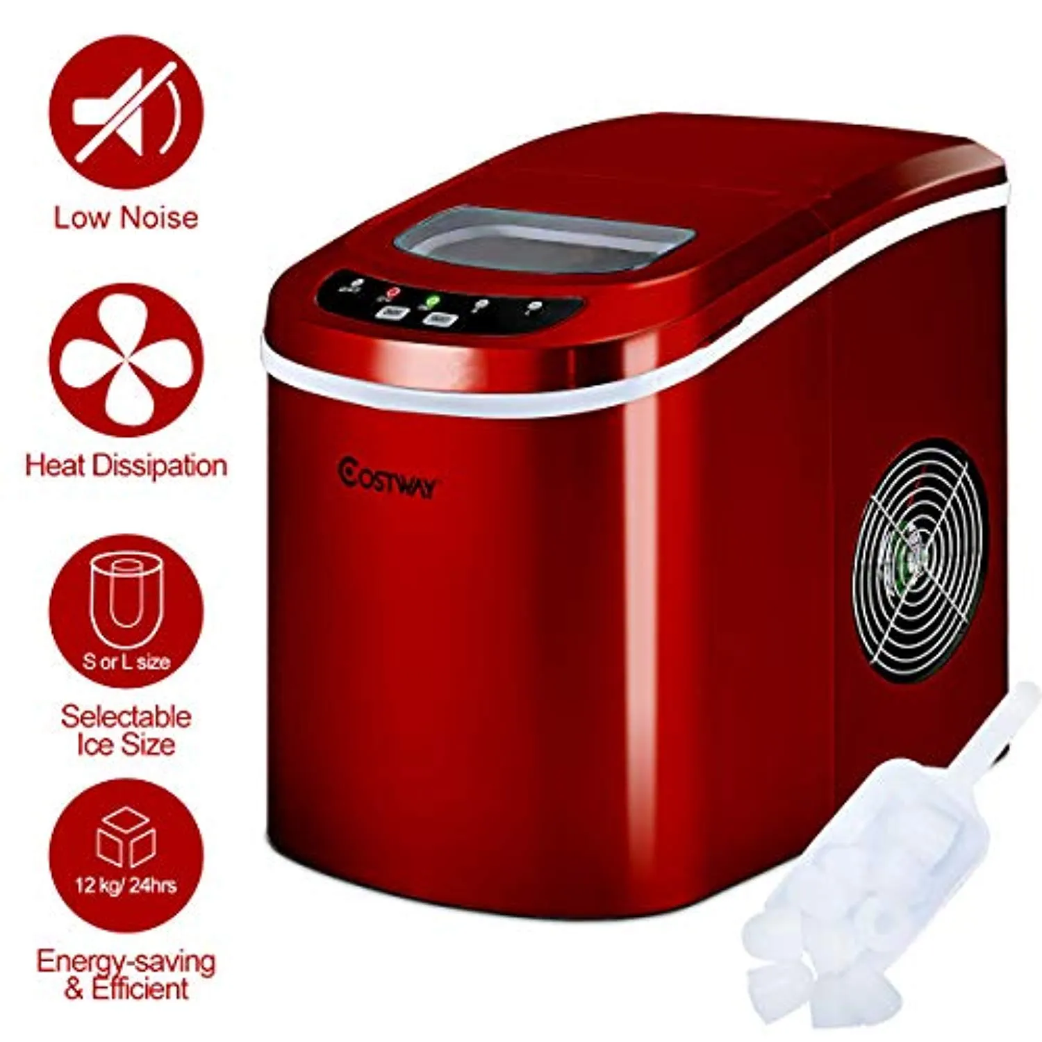 Portable & Compact Ice Maker Machine, Ice Cubes Ready in 6 Mins