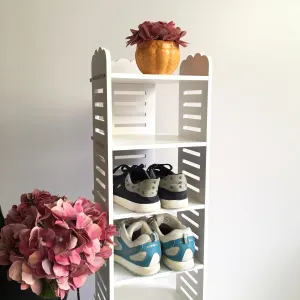 Portable Shoe Rack Organizer Storage Cabinet Stand In PVC Board By Miza