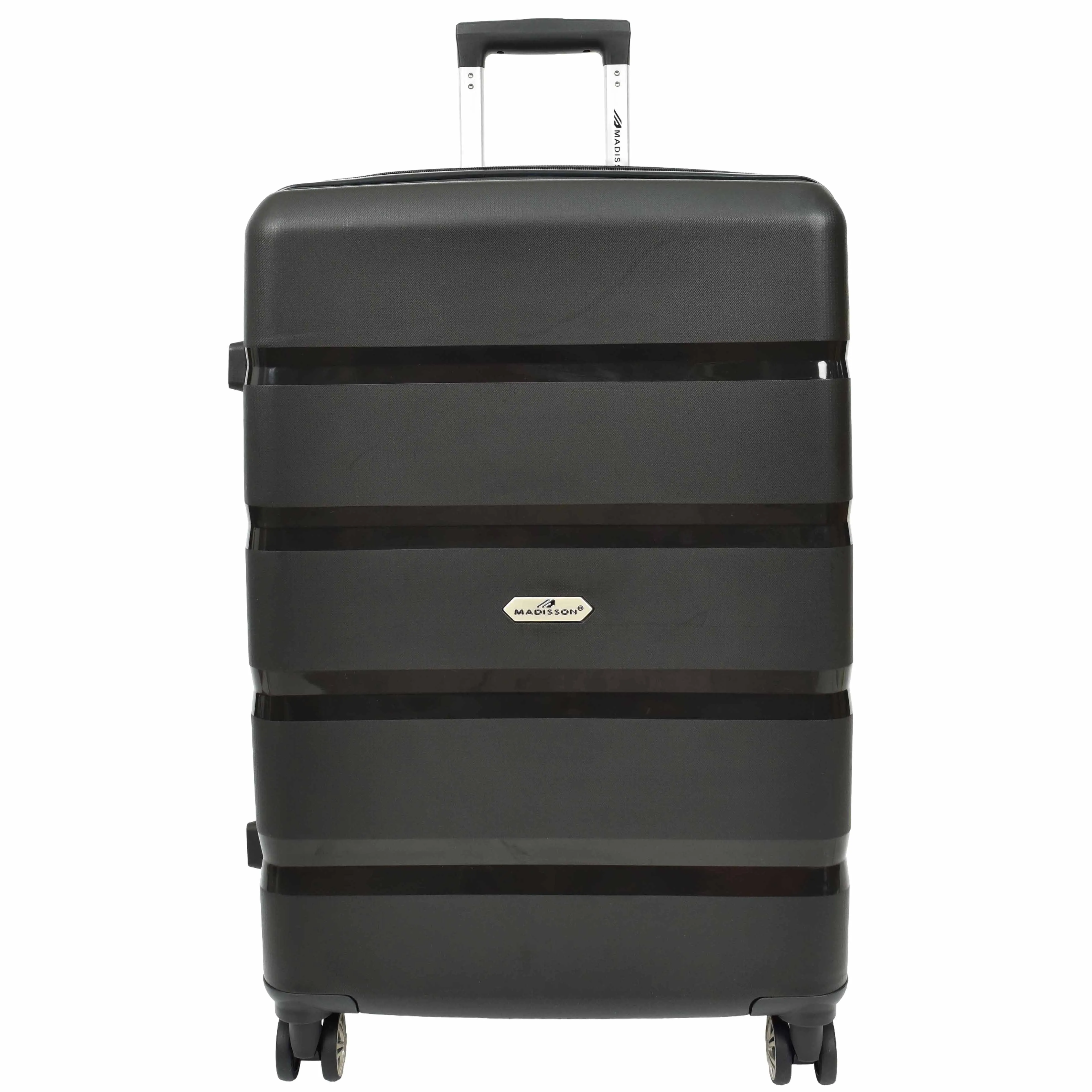 PP Hard Shell Luggage Expandable Four Wheel Suitcases Cygnus Black