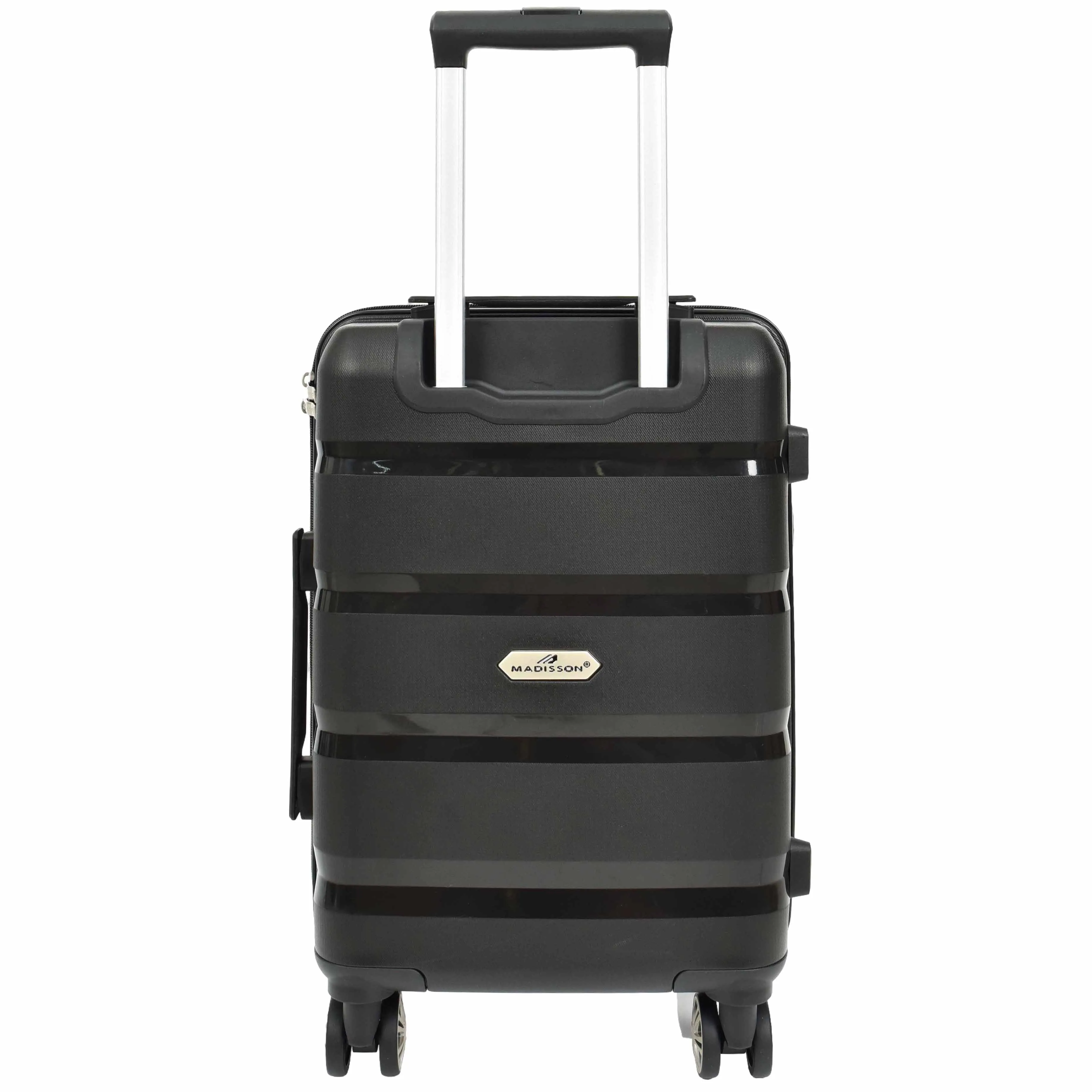 PP Hard Shell Luggage Expandable Four Wheel Suitcases Cygnus Black