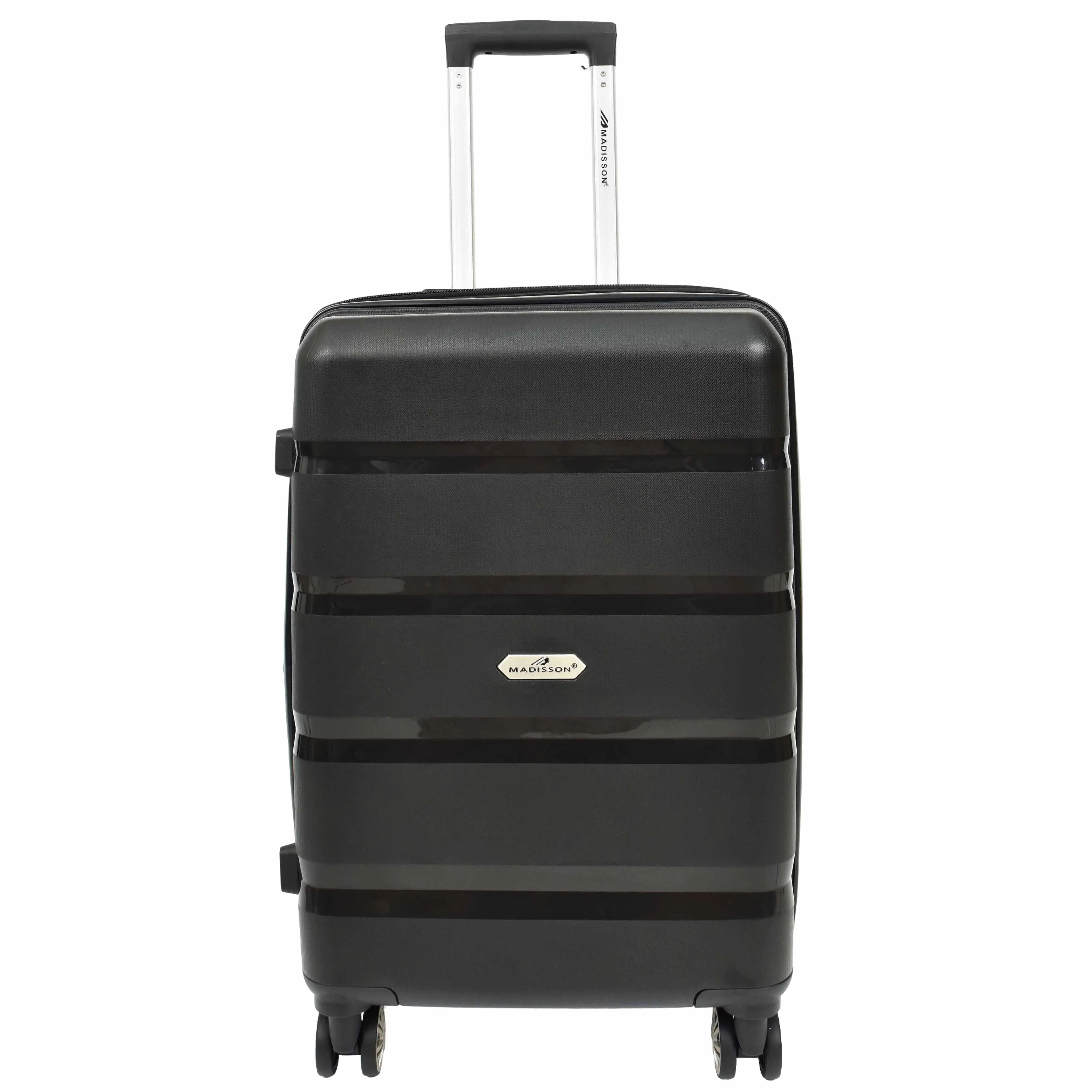 PP Hard Shell Luggage Expandable Four Wheel Suitcases Cygnus Black