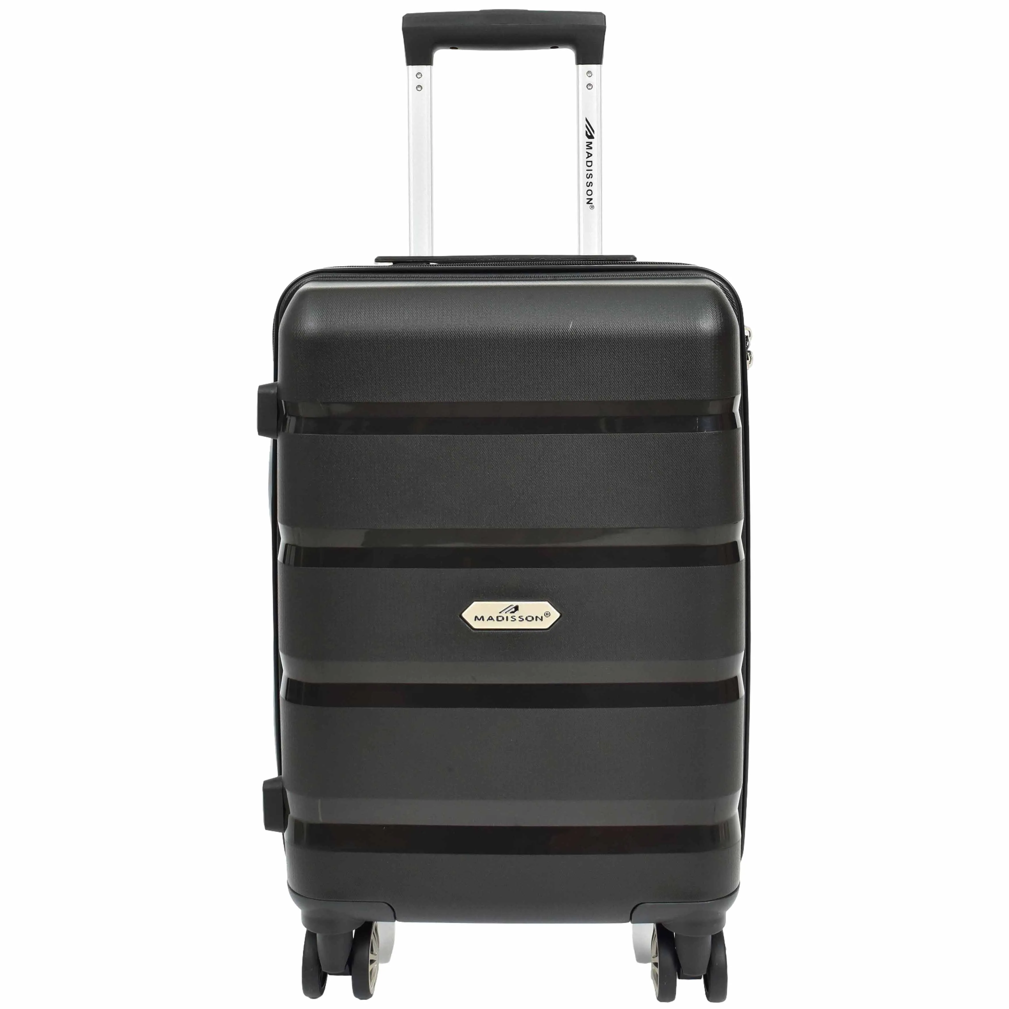 PP Hard Shell Luggage Expandable Four Wheel Suitcases Cygnus Black