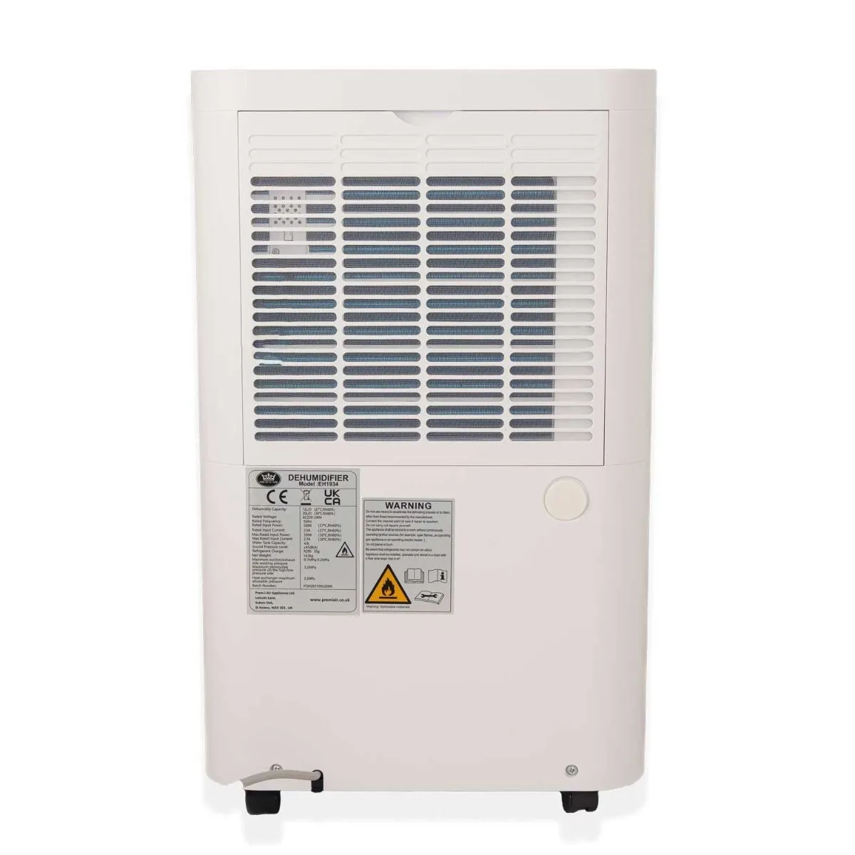 Prem-I-Air 20L Compact Compressor Dehumidifier - EH1934