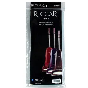 Riccar Vacuum Bags Paper Type B 8000 Series C15-12 AVAILABLE IN 6 PACKS NOW SEE DESCRIPTION FOR DETAILS