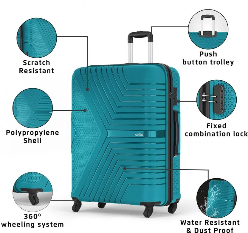 Safari Zeno 4 Wheeled PP Luggage