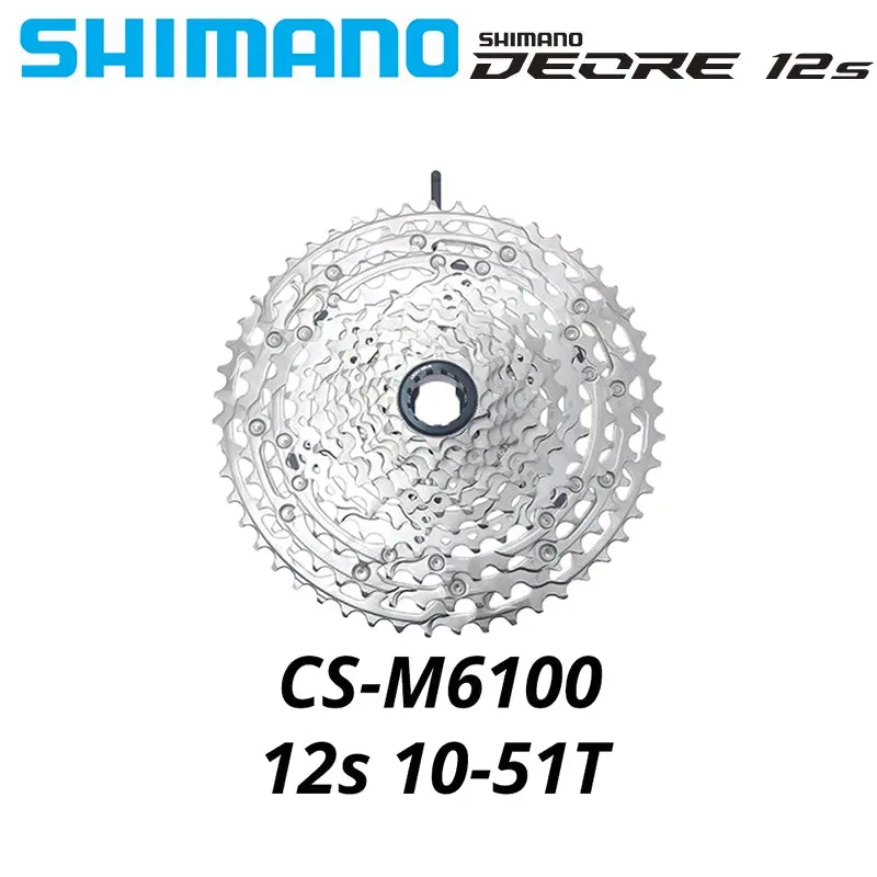 SHIMANO Deore M6100 Cassette 12 Speed Mountain Bike Flywheel 12V Variable 12Speed Flying 12S 10-51T M6100 Micro Spline Cassette