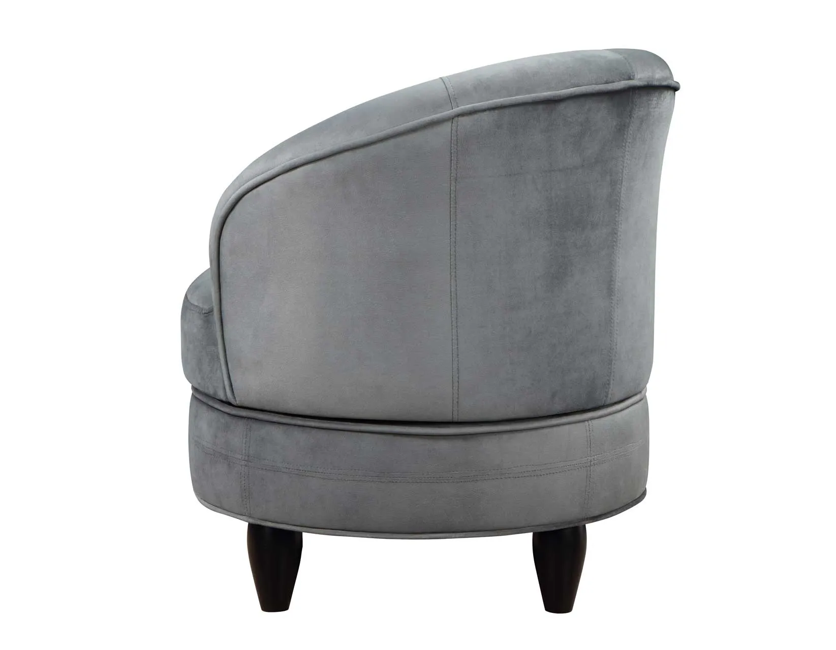 Sophia Swivel Accent Chair, Gray Velvet