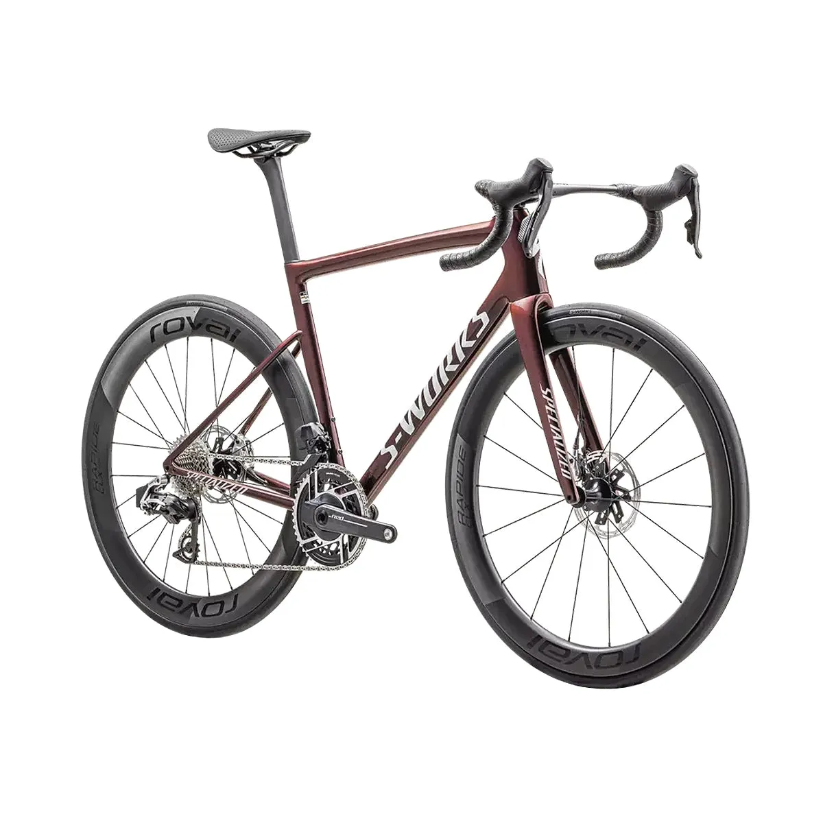 SPECIALIZED SWORKS Tarmac SL8 2025 Sram Red AXS Road Bike - Gloss Solidity/Red to Black Pearl/Metallic White Silver