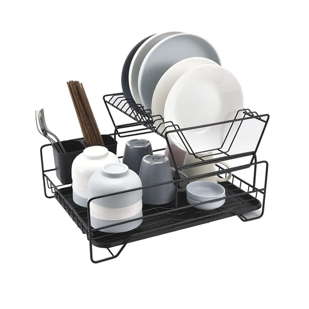 Stainless Steel Double Rows Utensils Drying Rack