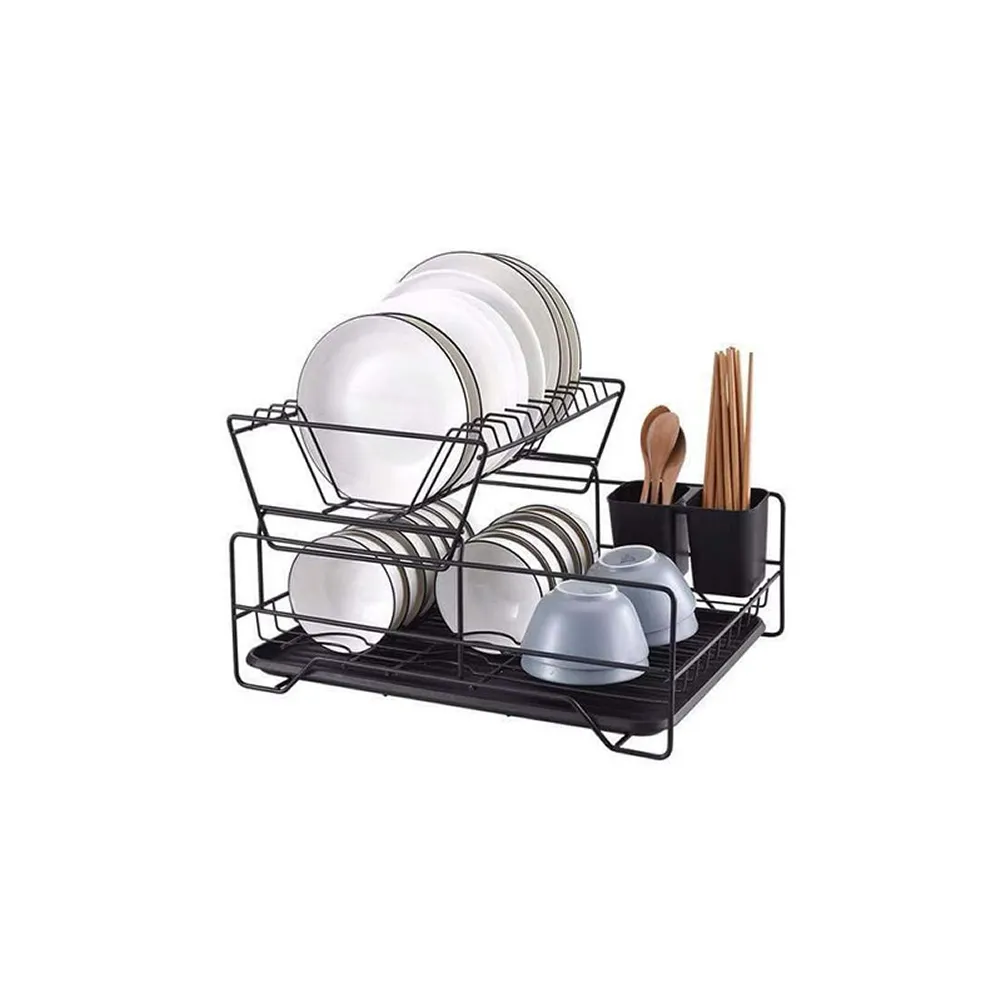 Stainless Steel Double Rows Utensils Drying Rack